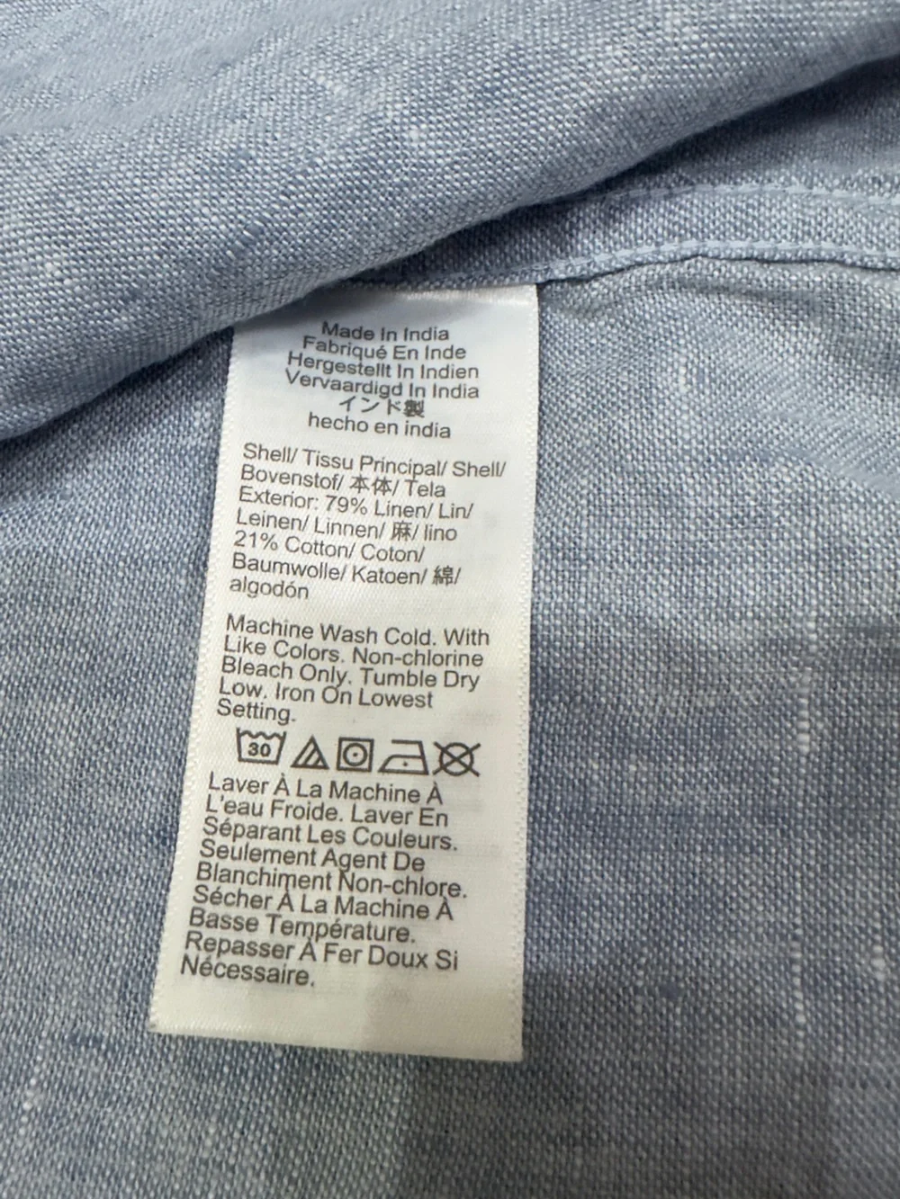 J. Crew Pale Blue Linen Shirt - Picture 3 of 3